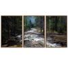 SIGNWIN 3 Piece Framed Canvas Wall Art Forest Waterfalls Canvas Prints Home Artwork Decoration for Living Room,Bedroom - 16"x24"x3 Panels view 2