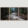 SIGNWIN 3 Piece Framed Canvas Wall Art Forest Waterfalls Canvas Prints Home Artwork Decoration for Living Room,Bedroom - 16"x24"x3 Panels view 3