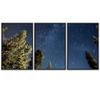 SIGNWIN 3 Piece Framed Canvas Wall Art Starry Sky Canvas Prints Home Artwork Decoration for Living Room,Bedroom - 16"x24"x3 Panels view 2