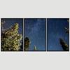SIGNWIN 3 Piece Framed Canvas Wall Art Starry Sky Canvas Prints Home Artwork Decoration for Living Room,Bedroom - 16"x24"x3 Panels view 3