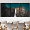 SIGNWIN 3 Piece Framed Canvas Wall Art Mountain and Waterfalls Canvas Prints Home Artwork Decoration for Living Room,Bedroom - 16"x24"x3 Panels view 1