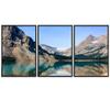 SIGNWIN 3 Piece Framed Canvas Wall Art Lake Landscape Canvas Prints Home Artwork Decoration for Living Room,Bedroom - 16"x24"x3 Panels view 2