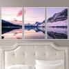 SIGNWIN 3 Piece Framed Canvas Wall Art Winter Lake Canvas Prints Home Artwork Decoration for Living Room,Bedroom - 16"x24"x3 Panels view 1