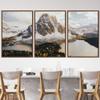 SIGNWIN 3 Piece Framed Canvas Wall Art Winter Lake Canvas Prints Home Artwork Decoration for Living Room,Bedroom - 16"x24"x3 Panels view 1