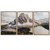 SIGNWIN 3 Piece Framed Canvas Wall Art Winter Lake Canvas Prints Home Artwork Decoration for Living Room,Bedroom - 16"x24"x3 Panels view 2