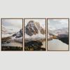 SIGNWIN 3 Piece Framed Canvas Wall Art Winter Lake Canvas Prints Home Artwork Decoration for Living Room,Bedroom - 16"x24"x3 Panels view 3