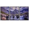 SIGNWIN 3 Piece Framed Canvas Wall Art Forest Waterfalls Canvas Prints Home Artwork Decoration for Living Room,Bedroom - 16"x24"x3 Panels view 2