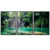SIGNWIN 3 Piece Framed Canvas Wall Art Forest Waterfalls Canvas Prints Home Artwork Decoration for Living Room,Bedroom - 16"x24"x3 Panels view 2