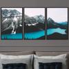 SIGNWIN 3 Piece Framed Canvas Wall Art Winter Lake Canvas Prints Home Artwork Decoration for Living Room,Bedroom - 16"x24"x3 Panels view 1