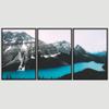 SIGNWIN 3 Piece Framed Canvas Wall Art Winter Lake Canvas Prints Home Artwork Decoration for Living Room,Bedroom - 16"x24"x3 Panels view 3