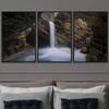 SIGNWIN 3 Piece Framed Canvas Wall Art Mountain and Waterfalls Canvas Prints Home Artwork Decoration for Living Room,Bedroom - 16"x24"x3 Panels view 1