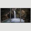SIGNWIN 3 Piece Framed Canvas Wall Art Mountain and Waterfalls Canvas Prints Home Artwork Decoration for Living Room,Bedroom - 16"x24"x3 Panels view 3