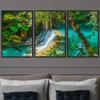 SIGNWIN 3 Piece Framed Canvas Wall Art Forest Waterfalls Canvas Prints Home Artwork Decoration for Living Room,Bedroom - 16"x24"x3 Panels view 1