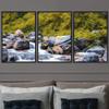 SIGNWIN 3 Piece Framed Canvas Wall Art Forest Rivers Canvas Prints Home Artwork Decoration for Living Room,Bedroom - 16"x24"x3 Panels view 1