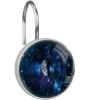 Galaxy Space Planets Shower Curtain Hooks Stainless Steel Decorative Shower Curtain Rings for Bathroom Rust Proof 12 Pack Crystal Glass view 3