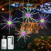 2 Pack 224 LED Hanging Starburst Light, Firework Fairy Starburst String Lights LED Meteor Lights with Remote, 8 Lighting Modes Operated, Starry Light for Garden Party Christmas (Multicolor) view 4