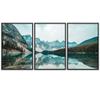 SIGNWIN 3 Piece Framed Canvas Wall Art Winter Lake Canvas Prints Home Artwork Decoration for Living Room,Bedroom - 16"x24"x3 Panels view 2