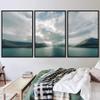 SIGNWIN 3 Piece Framed Canvas Wall Art Lake Landscape Canvas Prints Home Artwork Decoration for Living Room,Bedroom - 16"x24"x3 Panels view 1