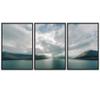 SIGNWIN 3 Piece Framed Canvas Wall Art Lake Landscape Canvas Prints Home Artwork Decoration for Living Room,Bedroom - 16"x24"x3 Panels view 2