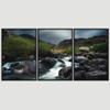 SIGNWIN 3 Piece Framed Canvas Wall Art Forest Rivers Canvas Prints Home Artwork Decoration for Living Room,Bedroom - 16"x24"x3 Panels view 3