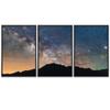 SIGNWIN 3 Piece Framed Canvas Wall Art Starry Sky Canvas Prints Home Artwork Decoration for Living Room,Bedroom - 16"x24"x3 Panels view 2