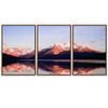 SIGNWIN 3 Piece Framed Canvas Wall Art Lake Landscape Canvas Prints Home Artwork Decoration for Living Room,Bedroom - 16"x24"x3 Panels view 2