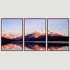 SIGNWIN 3 Piece Framed Canvas Wall Art Lake Landscape Canvas Prints Home Artwork Decoration for Living Room,Bedroom - 16"x24"x3 Panels view 3