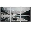 SIGNWIN 3 Piece Framed Canvas Wall Art Winter Lake Canvas Prints Home Artwork Decoration for Living Room,Bedroom - 16"x24"x3 Panels view 2