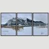 SIGNWIN 3 Piece Framed Canvas Wall Art Winter Lake Canvas Prints Home Artwork Decoration for Living Room,Bedroom - 16"x24"x3 Panels view 3
