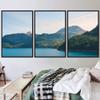 SIGNWIN 3 Piece Framed Canvas Wall Art Lake Landscape Canvas Prints Home Artwork Decoration for Living Room,Bedroom - 16"x24"x3 Panels view 1