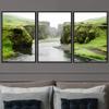 SIGNWIN 3 Piece Framed Canvas Wall Art Valley Rivers Canvas Prints Home Artwork Decoration for Living Room,Bedroom - 16"x24"x3 Panels view 1