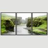 SIGNWIN 3 Piece Framed Canvas Wall Art Valley Rivers Canvas Prints Home Artwork Decoration for Living Room,Bedroom - 16"x24"x3 Panels view 3