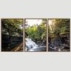SIGNWIN 3 Piece Framed Canvas Wall Art Forest Waterfalls Canvas Prints Home Artwork Decoration for Living Room,Bedroom - 16"x24"x3 Panels view 3