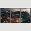 SIGNWIN 3 Piece Framed Canvas Wall Art Lake Landscape Canvas Prints Home Artwork Decoration for Living Room,Bedroom - 16"x24"x3 Panels view 3