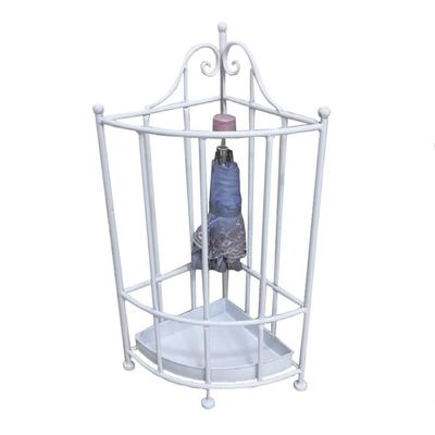 Umbrella Racks WXYZ Triangle Iron Umbrella Frame, Long and Short Umbrella Storage Rack, Umbrella Barrel Used in Corner, 23x37x60cm, 23x37x80cm (Color : White, Size : 23x37x60cm)
