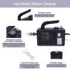 Multifunction Handheld Steam Cleaner, 1600W Electric High Pressure Steam Clean Mobile Cleaning Machine Power Steamer, High Temperature Portable Steam Cleaner for Furniture Car Household (Black) view 3
