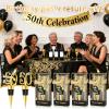 30Pcs 50th Wine Stopper Party Favors 50th Anniversary Party Gifts Black and Gold 50 Birthday Party Gifts Souvenirs Decorations for Guests view 4
