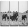 SIGNLEADER Elephant Wall Art for Home Office Black and White Elephant Canvas Wall Art for Living Room Bedroom - 24"x36" x 3 Panels view 1
