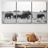 SIGNLEADER Elephant Wall Art for Home Office Black and White Elephant Canvas Wall Art for Living Room Bedroom - 24"x36" x 3 Panels view 2