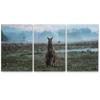 SIGNLEADER Lone Kangaroo Wall Art Animals Canvas Prints for Living Room Bedroom Multicolor Photography - 24"x36" x 3 Panels view 2