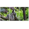 SIGNLEADER Lemurs on a Branch Wall Art Animals Canvas Prints for Living Room Bedroom Multicolor Photography - 24"x36" x 3 Panels view 2