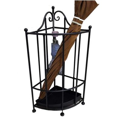 Umbrella Racks WXYZ Triangle Iron Umbrella Frame, Long and Short Umbrella Storage Rack, Umbrella Barrel Used in Corner, 23x37x60cm, 23x37x80cm (Color : Black, Size : 23x37x60cm)