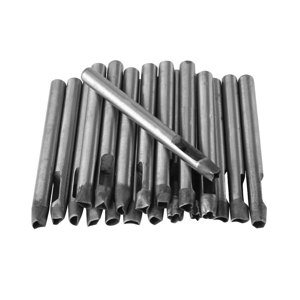 Design Leather Hole Punch,20Pcs Flower Hollow Punch Set,Leather Hole Punch Cutter Craft Hollow Hole Punch Tools for Leather,Gasket Belt,Fabric,Clothes,Paper Plastics(6mm) (6mm)