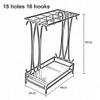 Umbrella Racks AYY Black and White Brown Hotel Commercial Umbrella Stand Umbrella Holder, Large Capacity Storage Rack with Drip Tray and Hook, Easy to Assemble, Can Hold 18-68 Umbrellas view 2