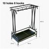 Umbrella Racks AYY Black and White Brown Hotel Commercial Umbrella Stand Umbrella Holder, Large Capacity Storage Rack with Drip Tray and Hook, Easy to Assemble, Can Hold 18-68 Umbrellas view 2