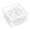 Shappy 120 Pack Drapery Hooks Pins for Curtains, Metal Pinch Pleat Hooks with Clear Box 1.2 Inch for Window Door and Shower Curtain(White) view 2