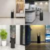 Umbrella Racks Round Umbrella Stand, Metal Umbrella Bucket, Umbrella/Cane Storage Rack at The Entrance of The Home Hotel Lobby, with Hook, with Hook, Black, White, 22x51cm (Color : Black) view 3