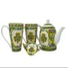 Royal Tara Set of Irish Shamrock Cup 1 Shamrock Porcelain Teapot Tea Bag Holder - Irish Tea Pot Celtic Knot Tea Kettle with Removable Lid (Teapot 2Mugs and Tea Bag Holder) view 1