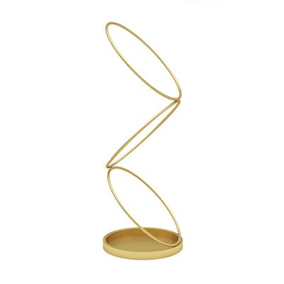 Umbrella Racks Nordic Wrought Iron Umbrella Stand, Creative Umbrella Bucket for Home Hotel Lobby, Cane/cue Metal Storage Rack, Black, Gold, White, 24x24x68cm (Color : Gold)