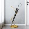 Umbrella Racks Nordic Wrought Iron Umbrella Stand, Creative Umbrella Bucket for Home Hotel Lobby, Cane/cue Metal Storage Rack, Black, Gold, White, 24x24x68cm (Color : Gold) view 2